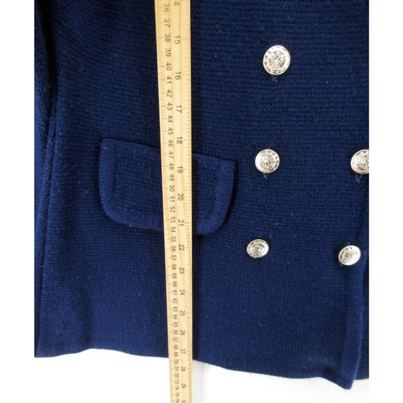 VINTAGE Macys Sweater 38 Cardigan Peacoat Double Breasted 60s 70s - Picture 4 of 9